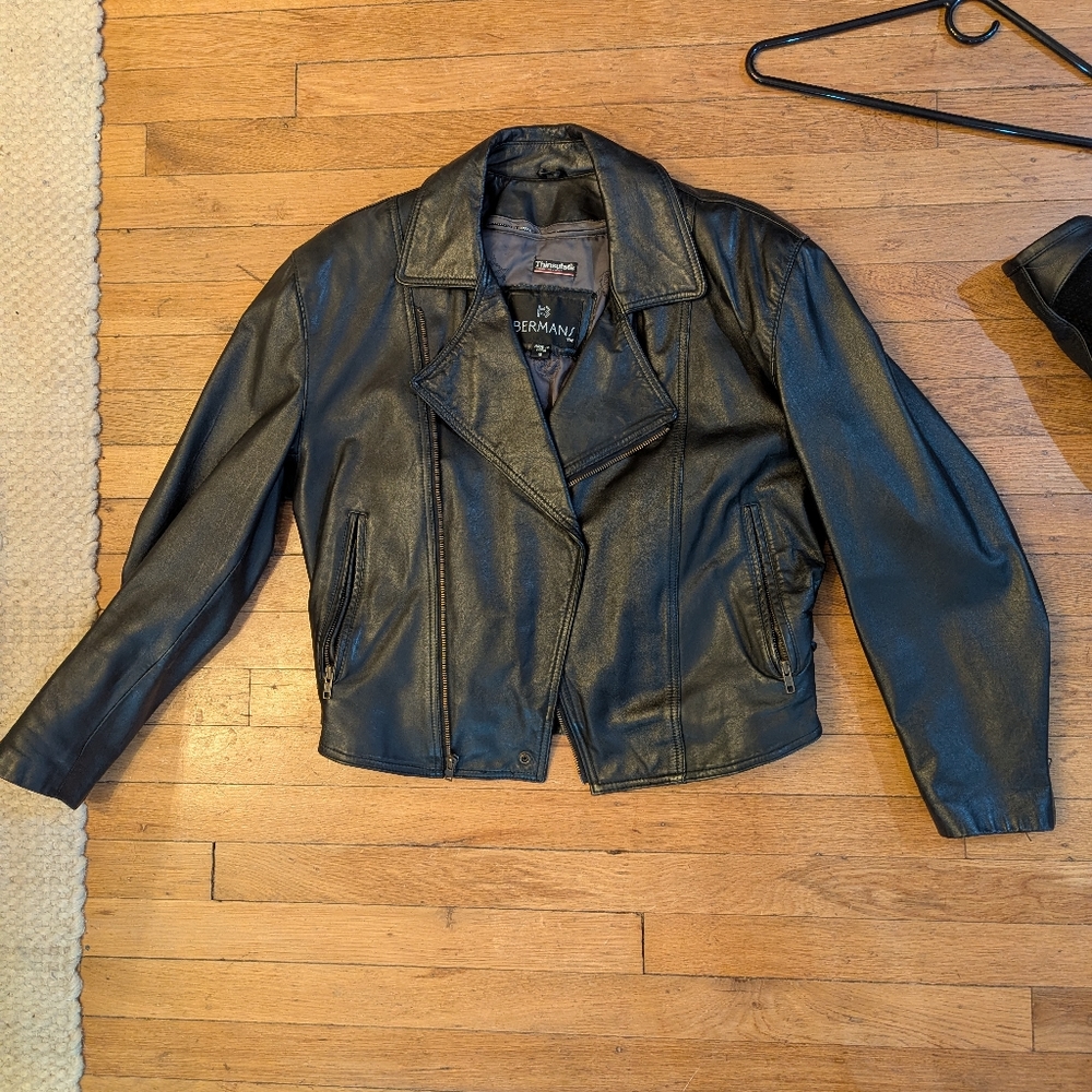Berman's Leather motorcycle jacket size S